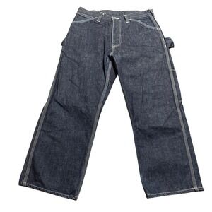 Sassafras Gardening Jeans Mens Sz 30 Short Inseam Cargo Japan made Cotton Nylon